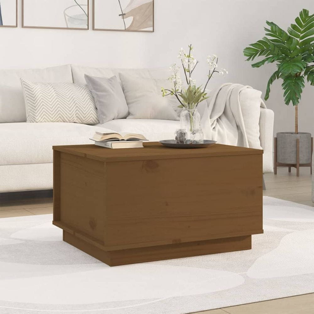 Vidaxl Konferenčný stolík medovo-hnedý 60x50x35 cm borovicový masív